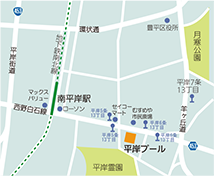 平岸プールの地図