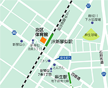 北区体育館の地図