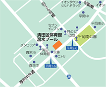 清田区体育館・温水プールの地図