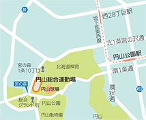 円山総合運動場の地図