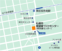 東健康づくりセンターの地図